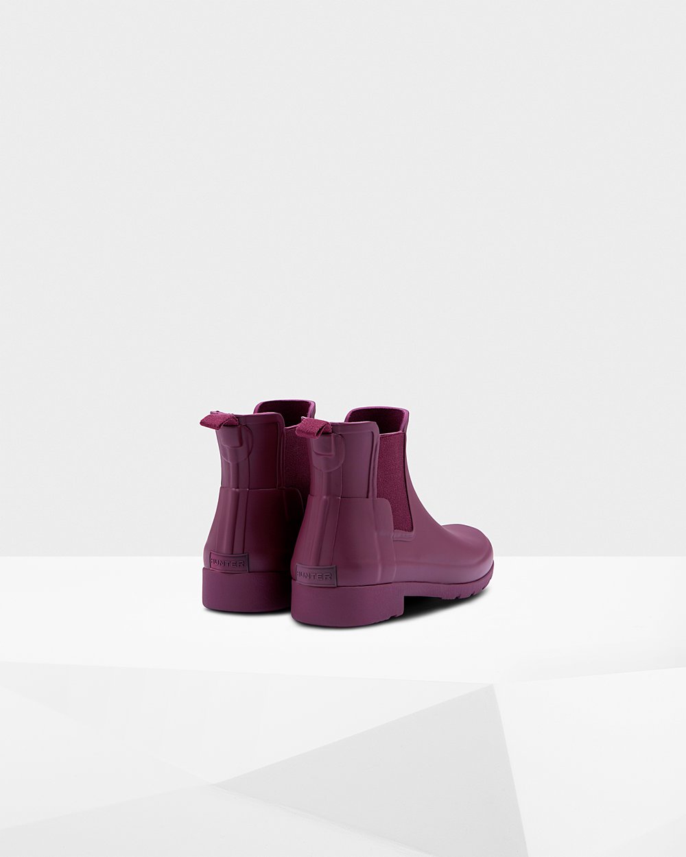 Womens Chelsea Boots - Hunter Refined Slim Fit (89OVNHFAE) - Purple